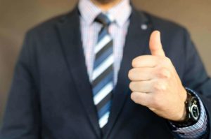 A man giving your business a thumbs up