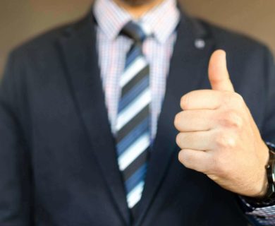 A man giving your business a thumbs up
