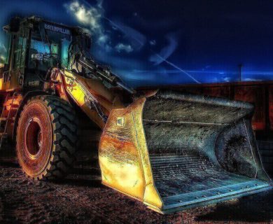 An excavator for construction