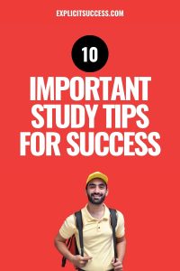 10 Important Study Tips For Success