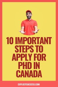 10 Important Steps To Apply for Phd in Canada