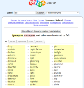 RhymeZone Poem Generator