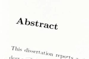 What a Dissertation Should Look Like